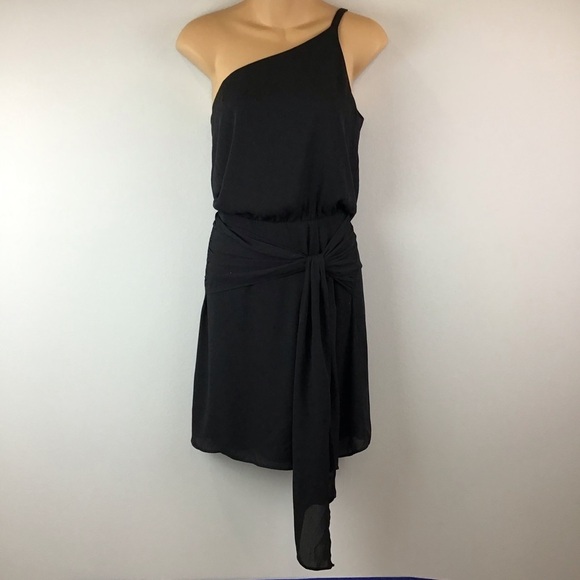 NWT Krisa One Shoulder Black Dress | XS 0/2 - Picture 1 of 10